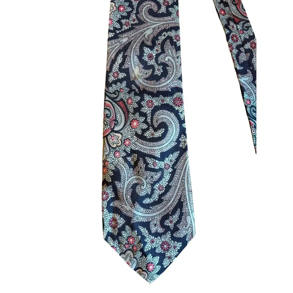 Vintage Robert Talbott Necktie Italian Heavy Madder Silk Hand Sewn 57
